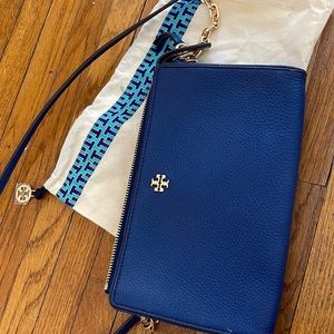 Tory Burch Cross Body Purse Royal Blue chain strap